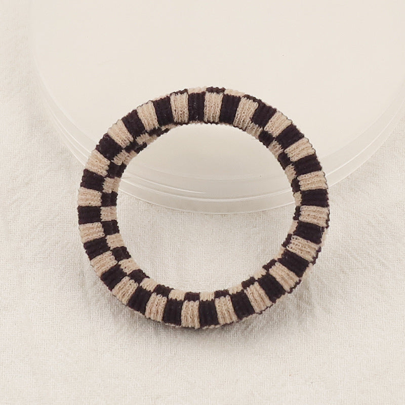 Wholesale Black and White Plaid Autumn and Winter Nylon Hair Scrunchies